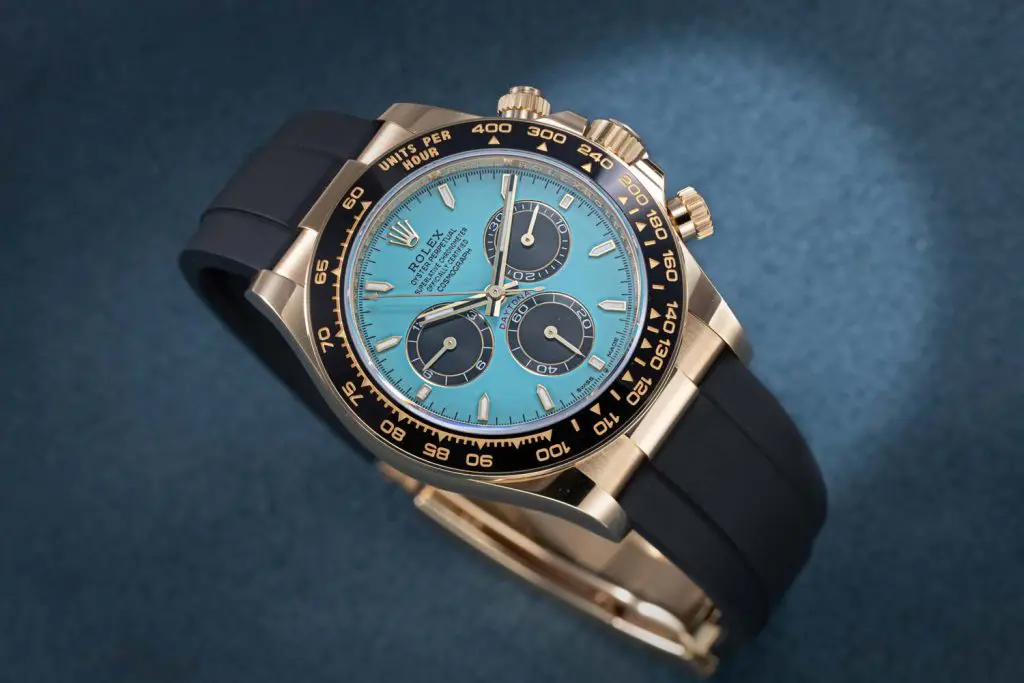 Unicorn Luxury Rolex Oyster Perpetual Cosmograph Daytona Turquoise Blue Lacquer 7 Rolex Cosmograph Daytona “Turquoise Blue” Watch