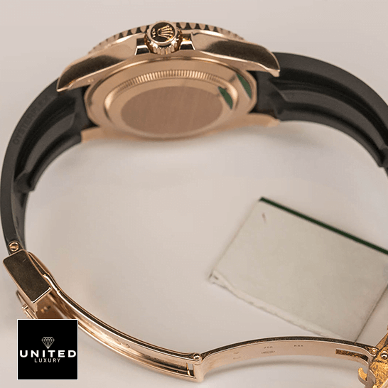 Rolex Perpetual Leather Bracelet stainless stell case 116695 Replica opened clasp