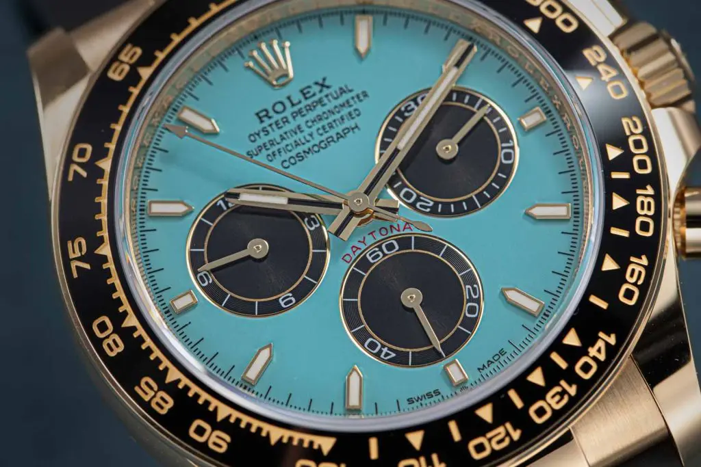 Unicorn Luxury Rolex Oyster Perpetual Cosmograph Daytona Turquoise Blue Lacquer 3 Rolex Cosmograph Daytona “Turquoise Blue” Watch